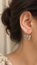 Butterfly Enamel Drop Earrings