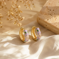 Lavender Bloom Hoop Earrings