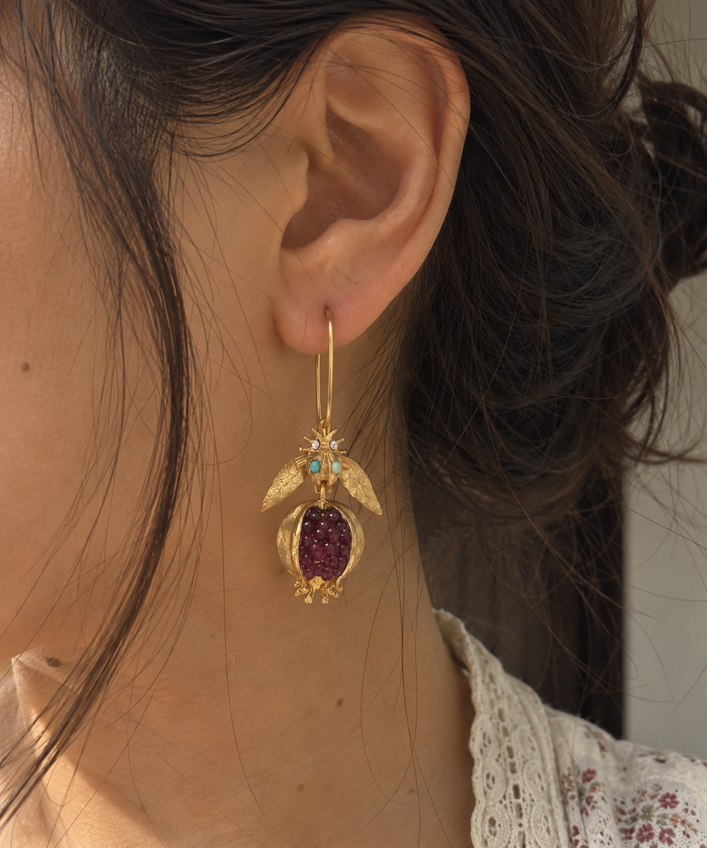 Pomegranate Bloom Earrings
