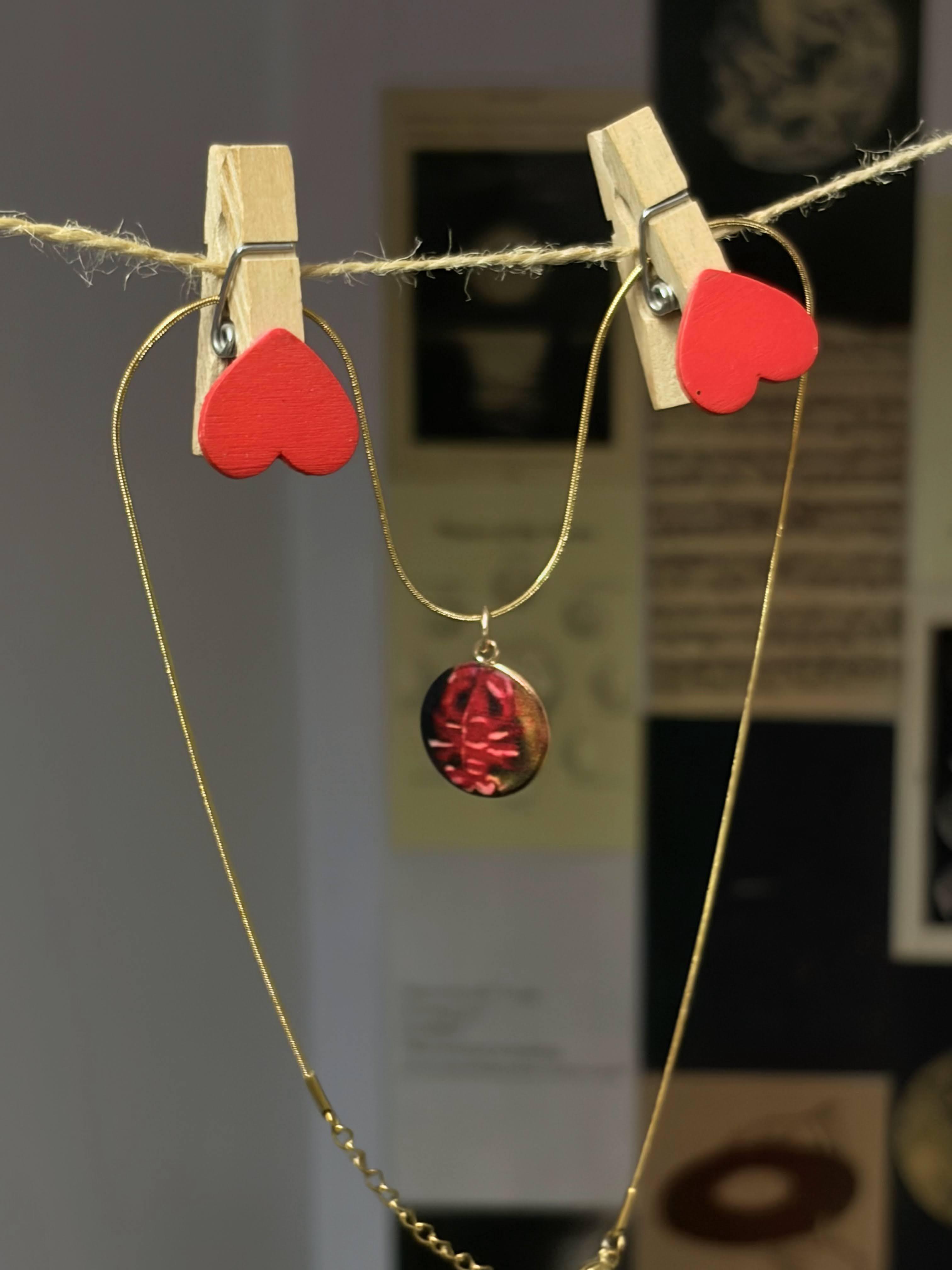 Crimson Crab Pendant