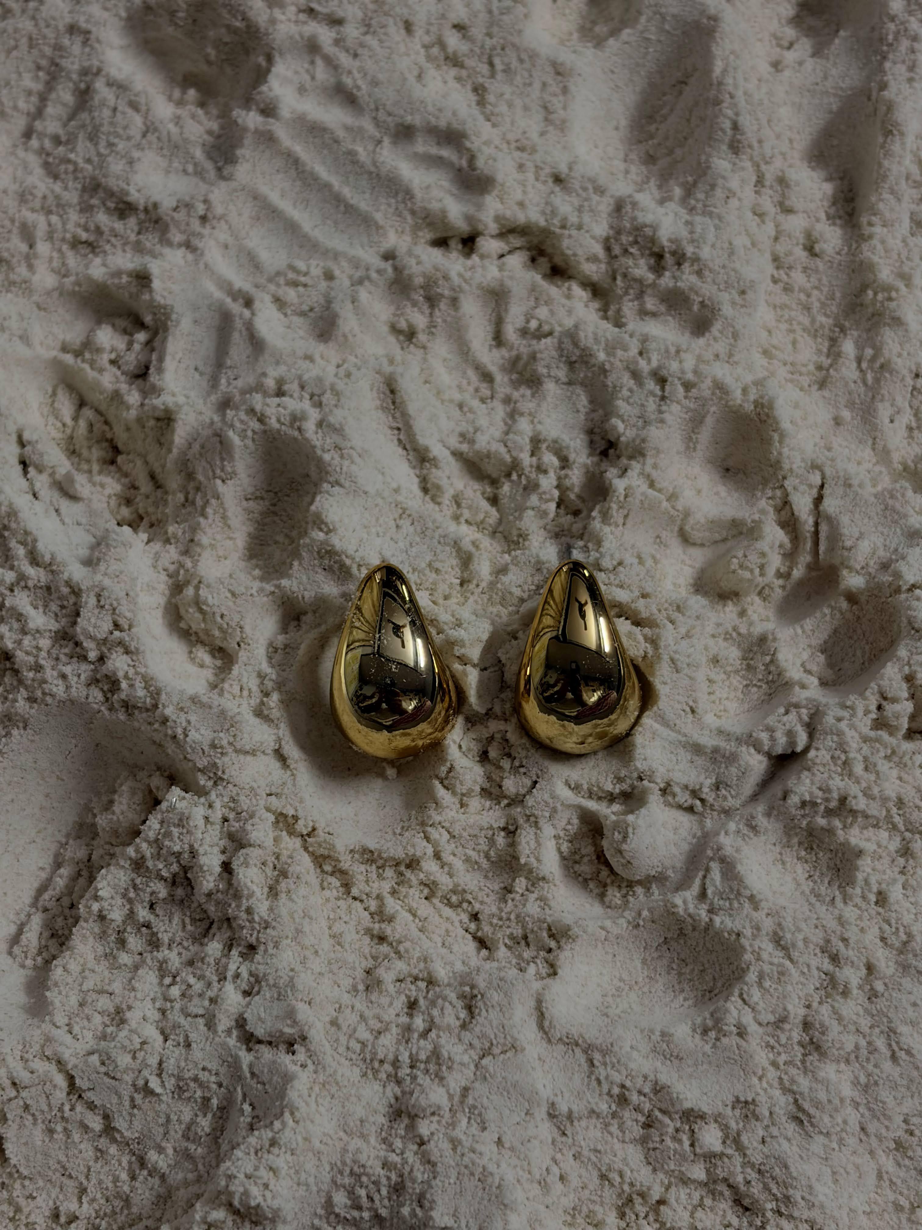 Golden-Tone Waterdrop Earrings