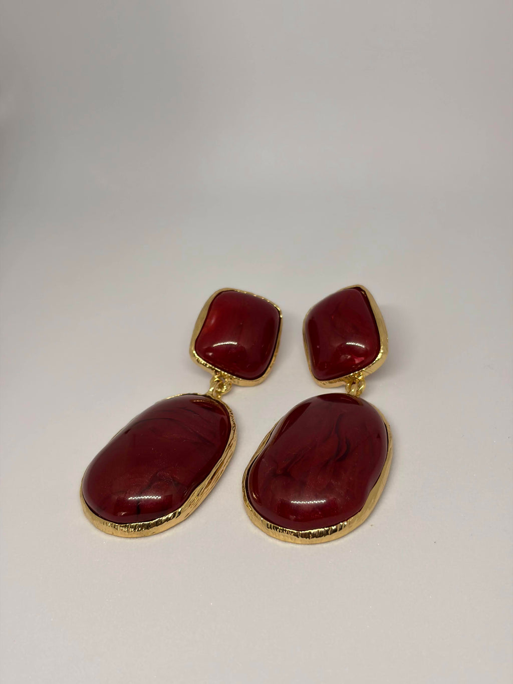 Crimson Muse Statement Earrings