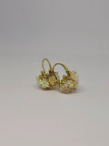 White Bloom Clip Earrings