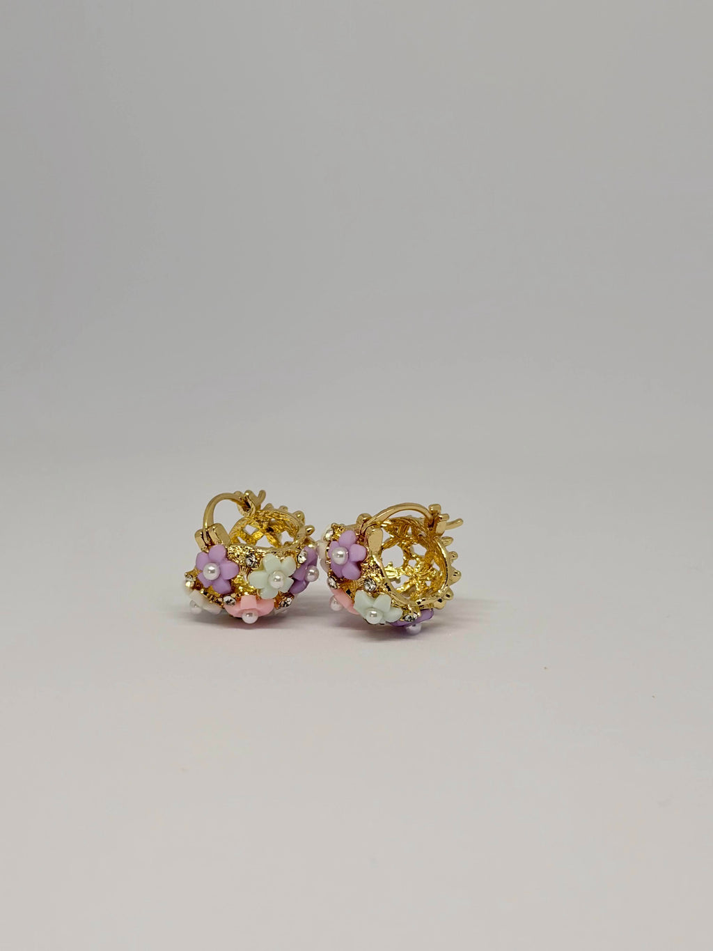 Colour Bloom Clip Earrings