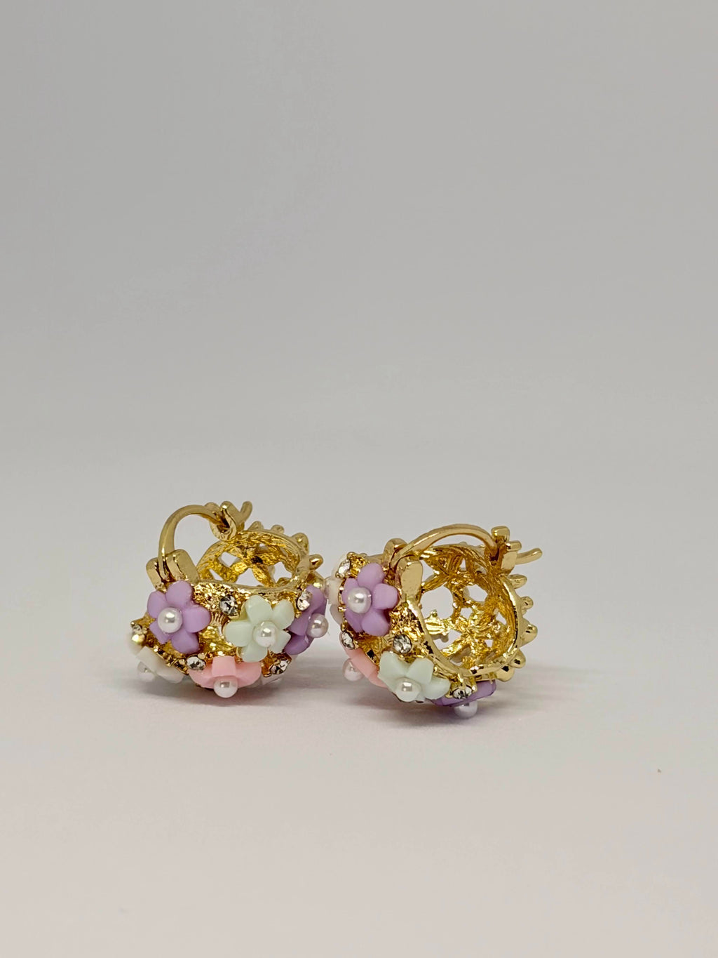 Colour Bloom Clip Earrings