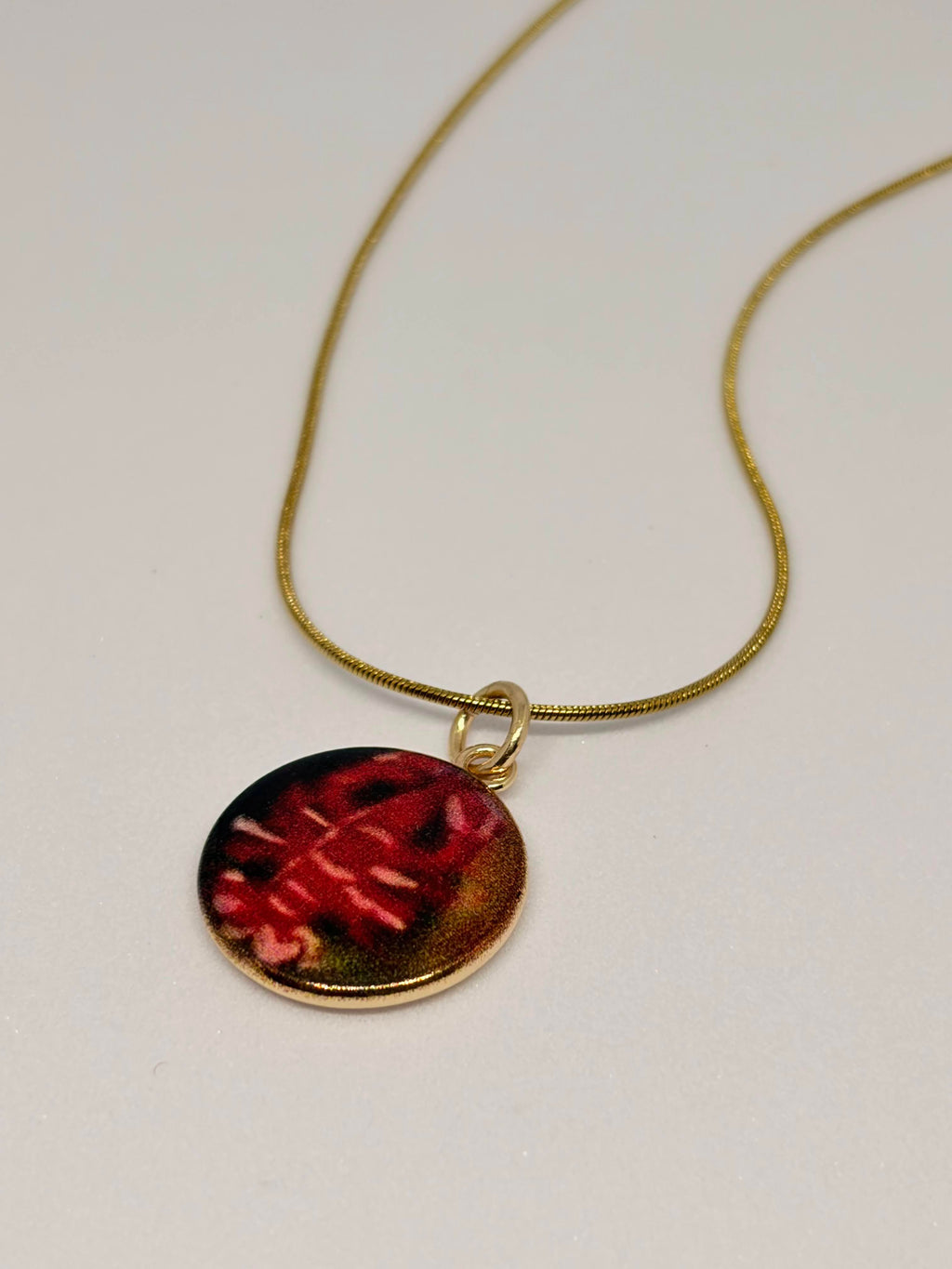 Crimson Crab Pendant