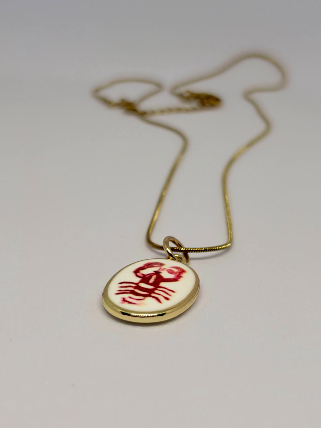 Golden Lobster Bloom Pendant