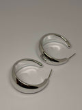 Silver Sculpt Hoops