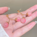 Blush Cherry Drop Earrings