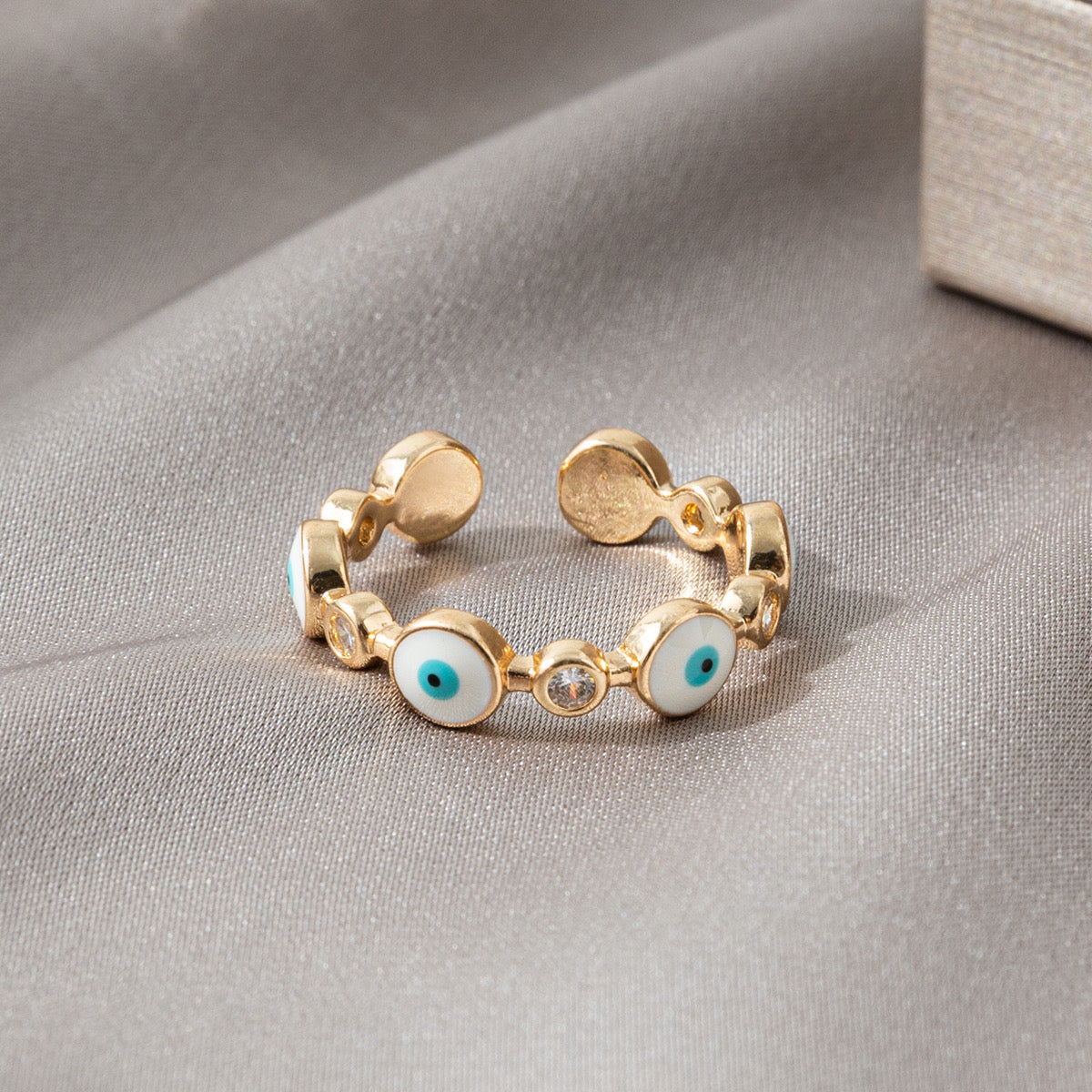 Evil Eye Halo Ring