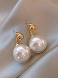 Pearl Drop Stud Earrings