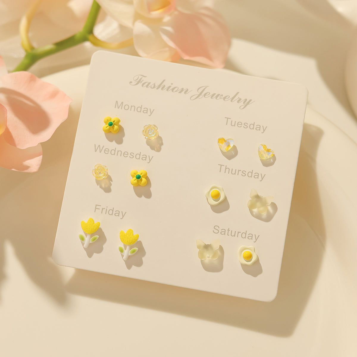 The Sunshine Weekday Earring Set — Set of 6