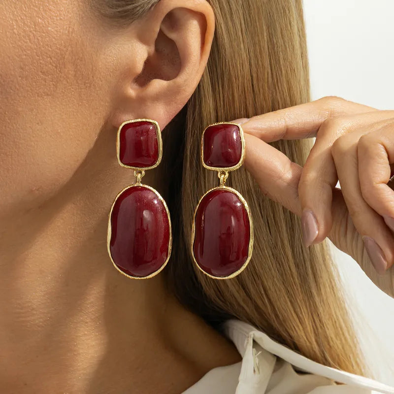 Crimson Muse Statement Earrings
